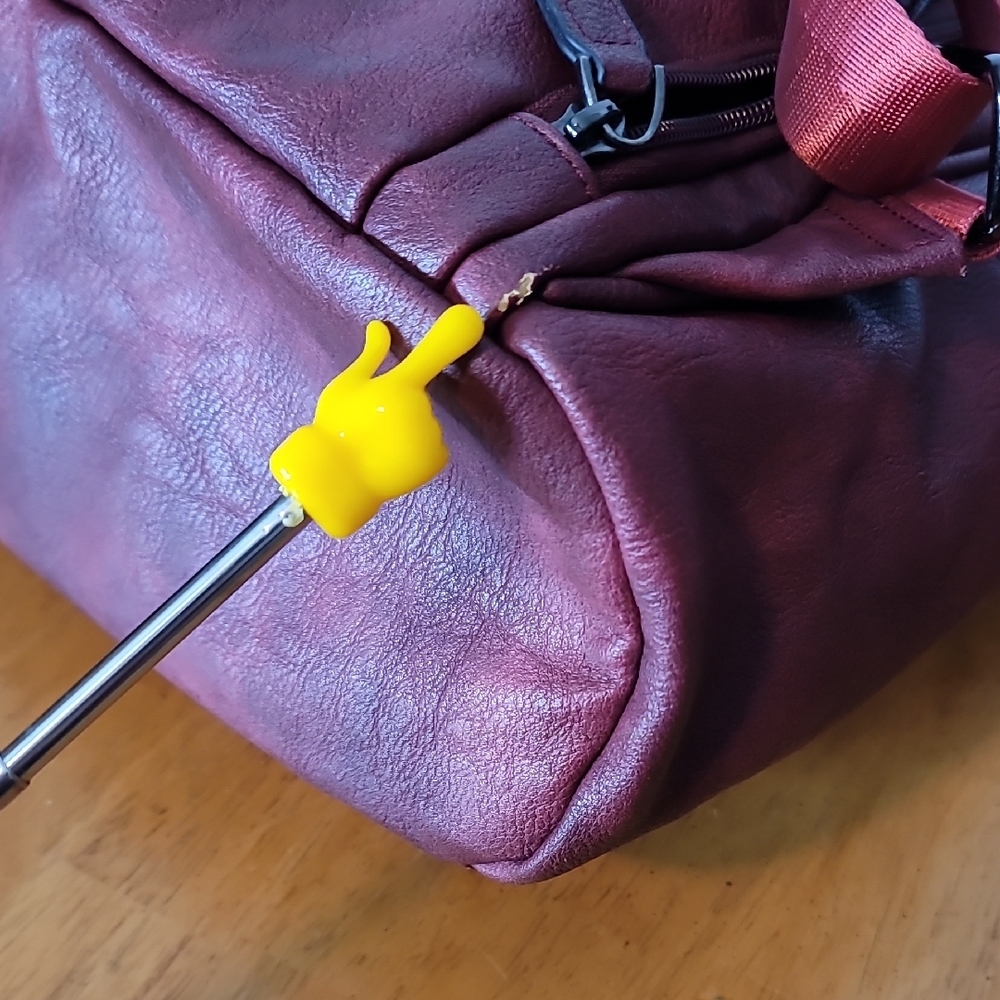 Deep Red Leather Backpack - Picture 7 of 10